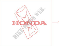 PROTECTION DE RESERVOIR HRC pour Honda CBR 1000 RR FIREBLADE REPSOL 2007