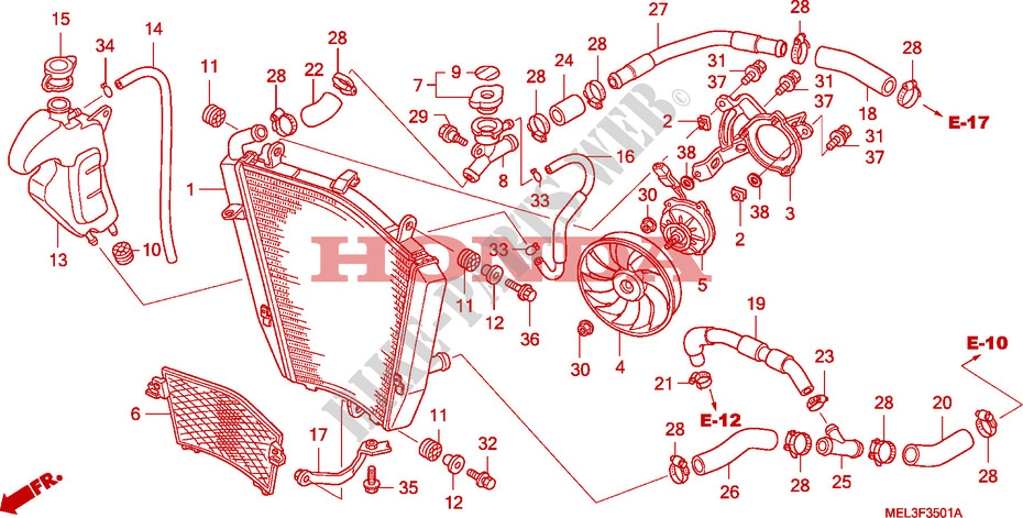 RADIATEUR  pour Honda CBR 1000 RR FIREBLADE 2006
