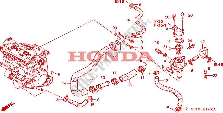 THERMOSTAT pour Honda CBR 1000 RR FIREBLADE 2005