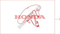 GARDE BOUE AVANT pour Honda CBR 600 RR NOIRE 2011