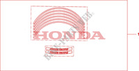 LISERE DE JANTES BRIGTH LIME GREEN METALLIC pour Honda CBR 600 RR ABS WHITE 2009