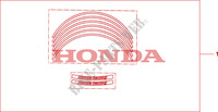 LISERES DE JANTES pour Honda CBR 600 RR NOIRE 2011