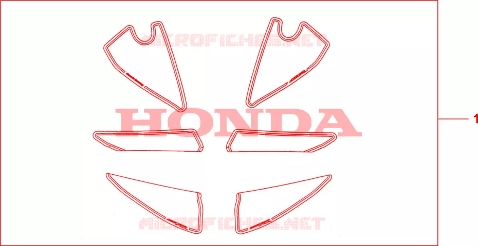 AUTOCOLLANTS RACING Honda MOTO 600 CBR 2009  CBR600RA9