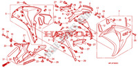 CARENAGES LATERAUX AVANT pour Honda CBR 1000 RR FIREBLADE PRETO 2010