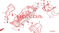 GARDE BOUE ARRIERE(CBR1000RR) pour Honda CBR 1000 RR FIREBLADE LARANJA 2010