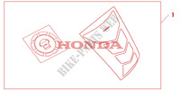 PROTECTION DE RESERVOIR   BOUCHON D'ESSENCE pour Honda CBR 1000 RR FIREBLADE ABS BLACK 2011