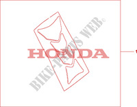PROTECTION DE RESERVOIR HRC pour Honda CBR 1000 RR FIREBLADE TRICOLOR 2010