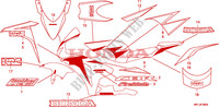 RAYURE/MARQUE(5) pour Honda CBR 1000 RR FIREBLADE TRICOLORE 2010