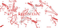 REPOSE PIED pour Honda CBR 1000 RR FIREBLADE ABS BLACK 2011