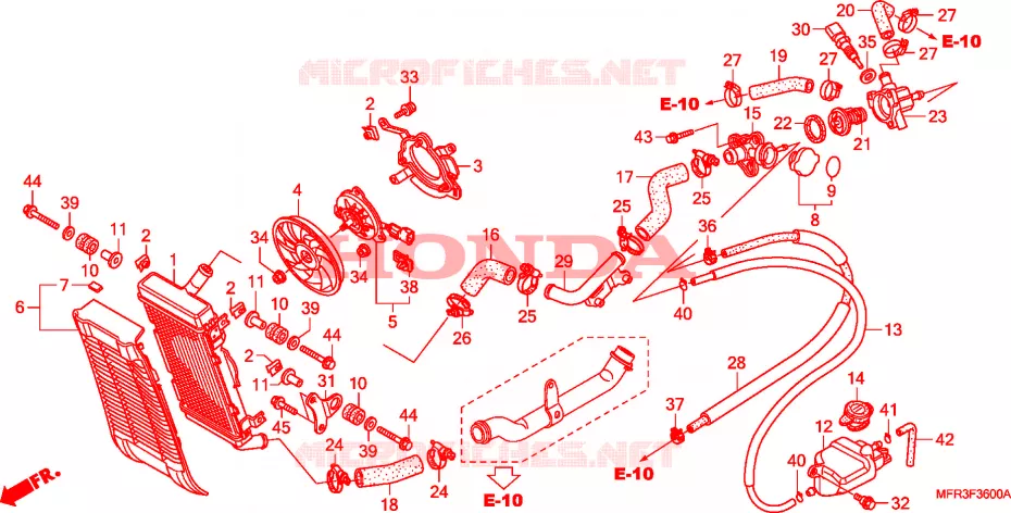 RADIATEUR Honda MOTO 1300 VT 2011  VT1300CXA