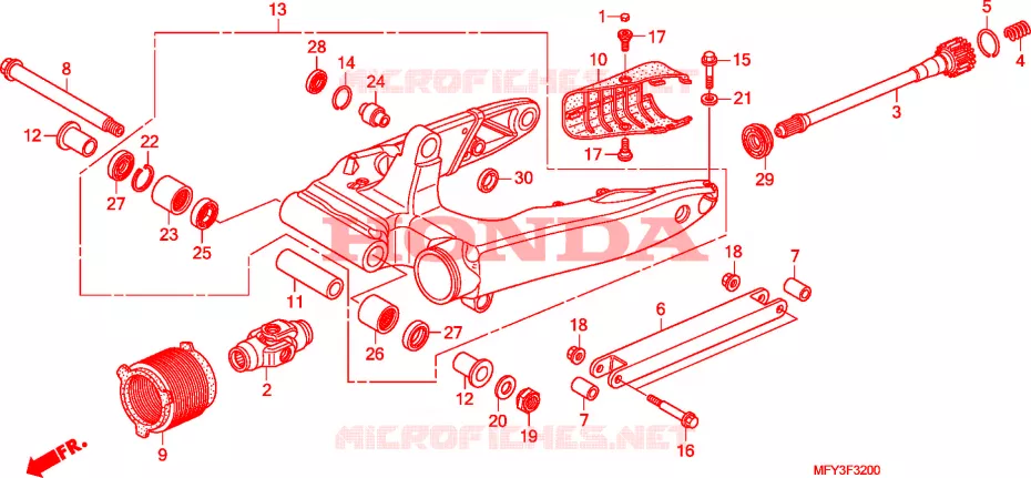 BRAS OSCILLANT Honda MOTO 1300 VT 2011  VT1300CRAB