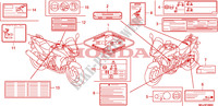 ETIQUETTE DE PRECAUTIONS pour Honda CBF 1000 F ABS 98HP 2010