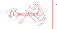 PROTECTION DE RESERVOIR   BOUCHON D'ESSENCE pour Honda CBF 1000 F ABS 98HP 2010