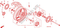 ROUE ARRIERE pour Honda CBF 600 FAIRING ABS 34HP 2010
