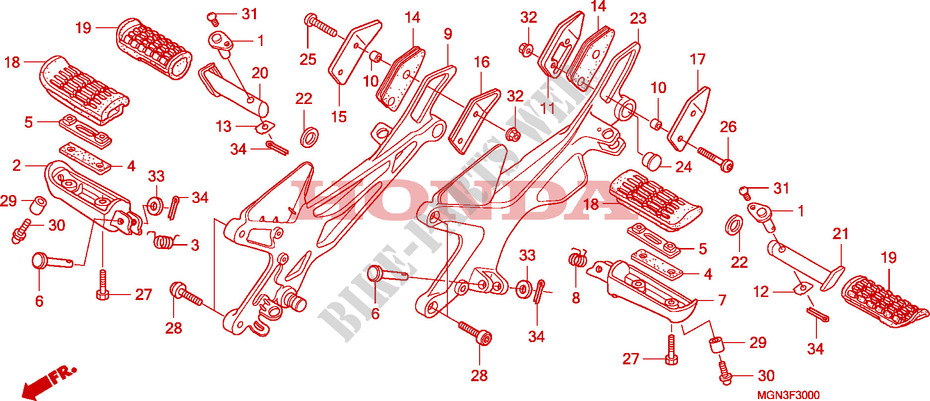 REPOSE PIED pour Honda CBF 600 NAKED ABS 34HP 2010