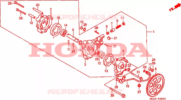 POMPE A HUILE Honda MOTO 600 XR 1985  XR600RF