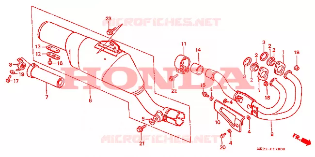 SILENCIEUX D'ECHAPPEMENT Honda MOTO 600 XR 1987  XR600RH