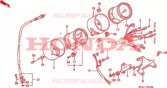 COMPTEUR Honda MOTO 500 XBR 1987  XBR500SH