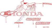 AUTOCOLLANTS (CB350SG/CB450SG) pour Honda CB 350 S 1986