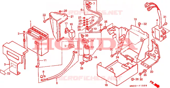 BATTERIE Honda MOTO 450 CM 1987  CMX450CH