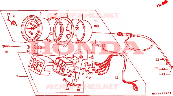 COMPTEUR Honda MOTO 450 CM 1987  CMX450CH