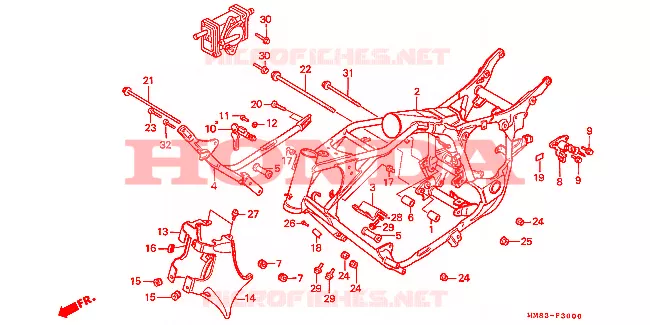 CADRE Honda MOTO 1100 SHADOW 1987  VT1100CH