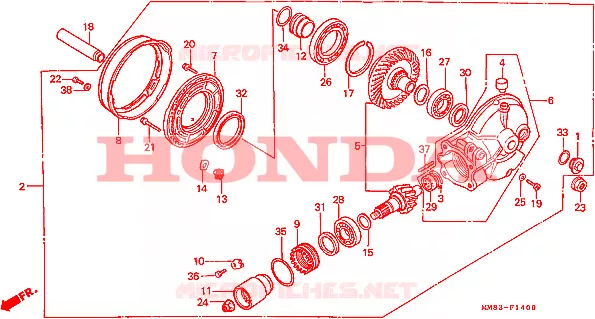 COUPLE CONIQUE Honda MOTO 1100 SHADOW 1993  VT1100CP