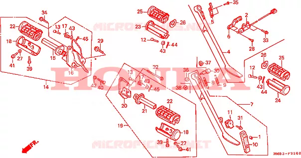 REPOSE PIED - BEQUILLE Honda MOTO 1100 SHADOW 1987  VT1100CH