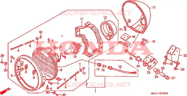 PHARE Honda MOTO 600 SHADOW 1992  VT600CN