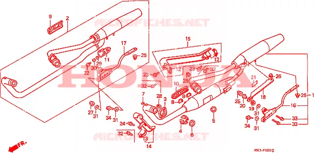 SILENCIEUX D'ECHAPPEMENT Honda MOTO 600 SHADOW 1993  VT600CP