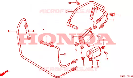 BOBINE D'ALLUMAGE Honda MOTO 800 PC800 1990  PC800L