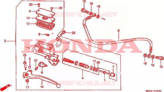 MAITRE-CYLINDRE Honda MOTO 800 PC800 1989  PC800K