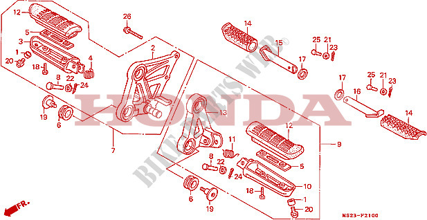 REPOSE PIED pour Honda CBR 1000 1992