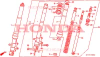 FOURCHE pour Honda NR 750 1992