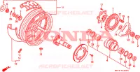 ROUE ARRIERE pour Honda NR 750 1992