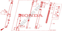 FOURCHETTE AVANT(2) pour Honda CBR 600 34HP 1996