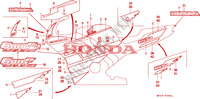 RAYURE(CBR600FN/2N) pour Honda CBR 600 F2 SUPER SPORT 1992