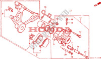 ETRIER DE FREIN ARRIERE (CB750F2) pour Honda SEVEN FIFTY 750 50HP 1992