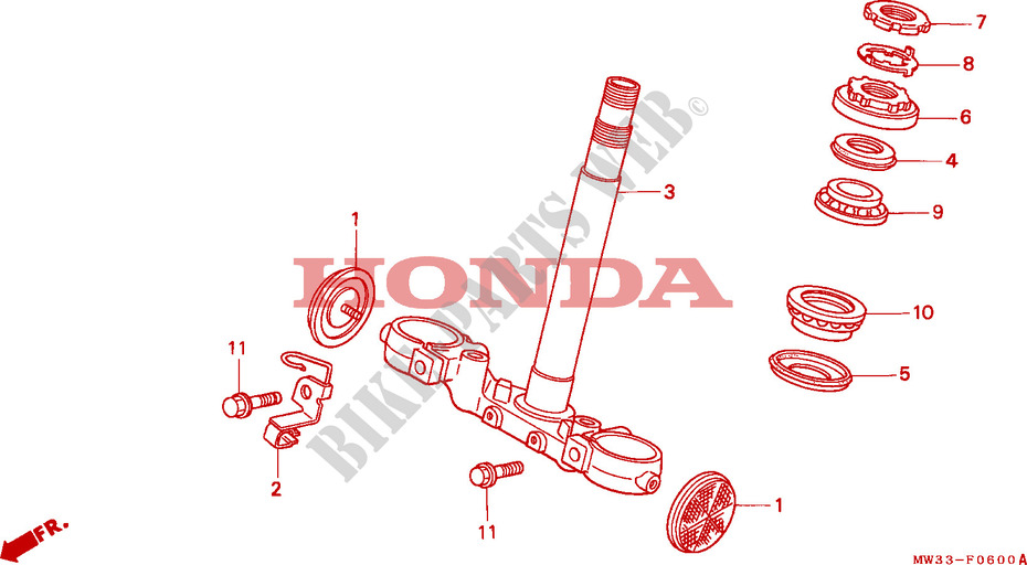 TE DE FOURCHE pour Honda SEVEN FIFTY 750 1992