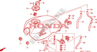 RESERVOIR A CARBURANT pour Honda CB SEVEN FIFTY 750 34HP 2001