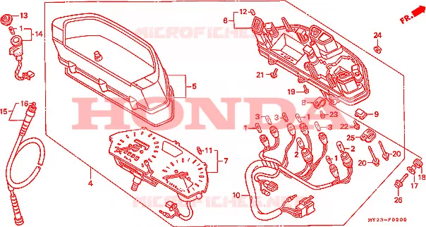 COMPTEUR Honda MOTO 650 NX 1993  NX650P