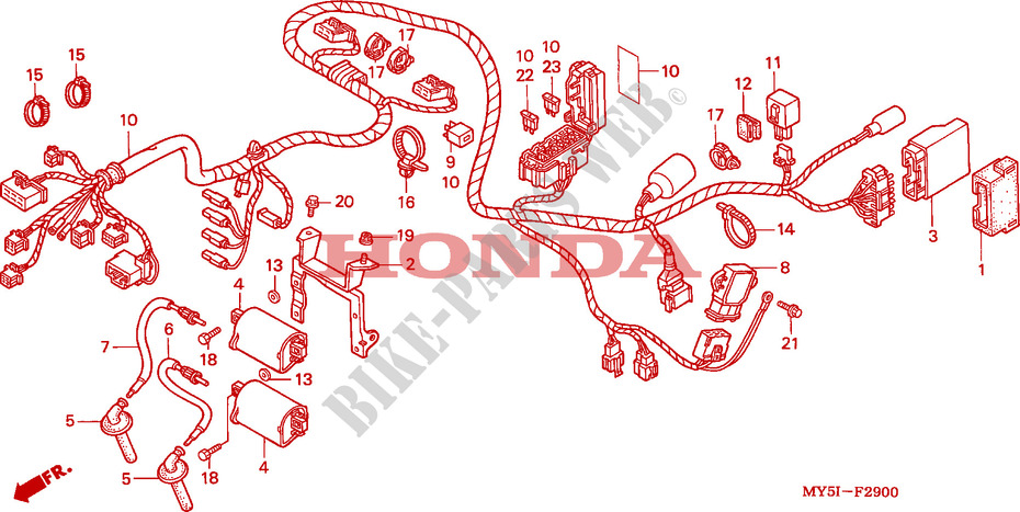 FAISCEAU DES FILS pour Honda CB 500 S 2001