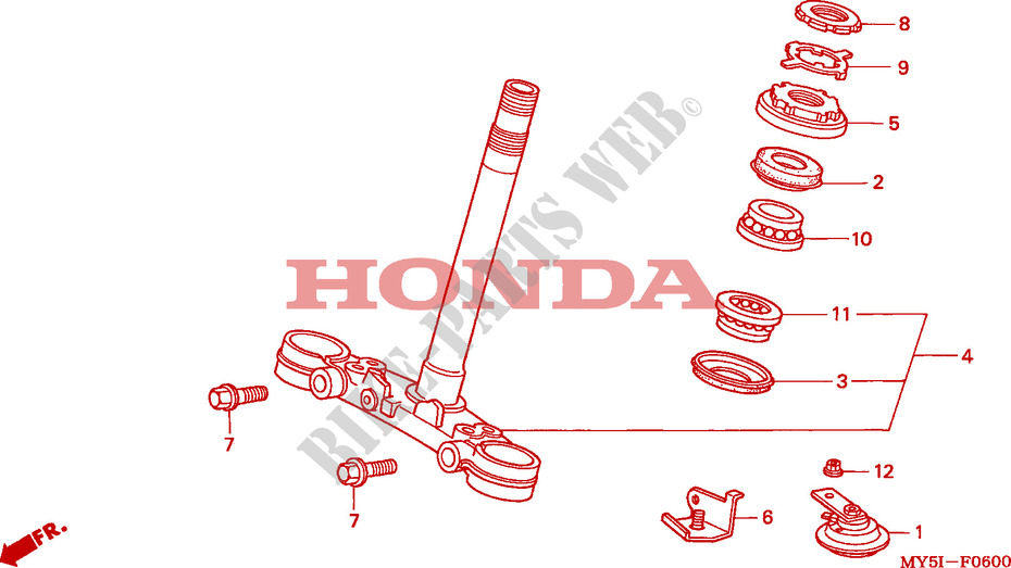 TE DE FOURCHE pour Honda CB 500 2001
