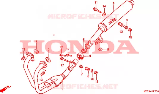 SILENCIEUX D'ECHAPPEMENT Honda MOTO 500 CB 1994  CB500R