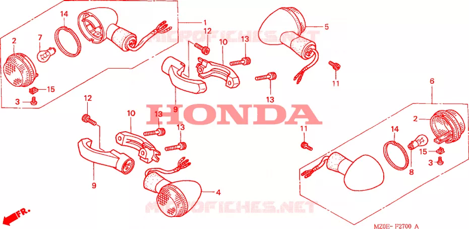 CLIGNOTANT Honda MOTO 1500 GOLD-WING 2003  GL1500C3