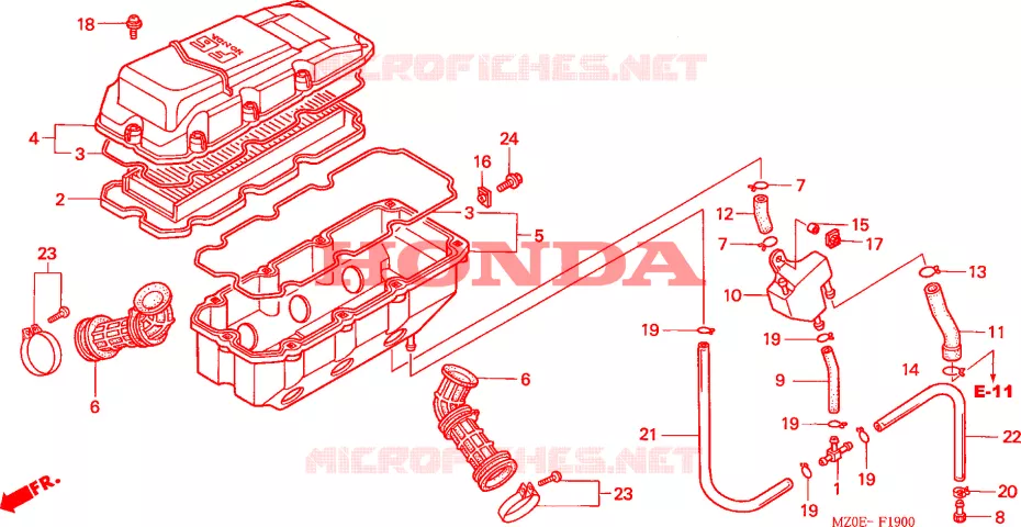 FILTRE A AIR Honda MOTO 1500 GOLD-WING 2002  GL1500CD2