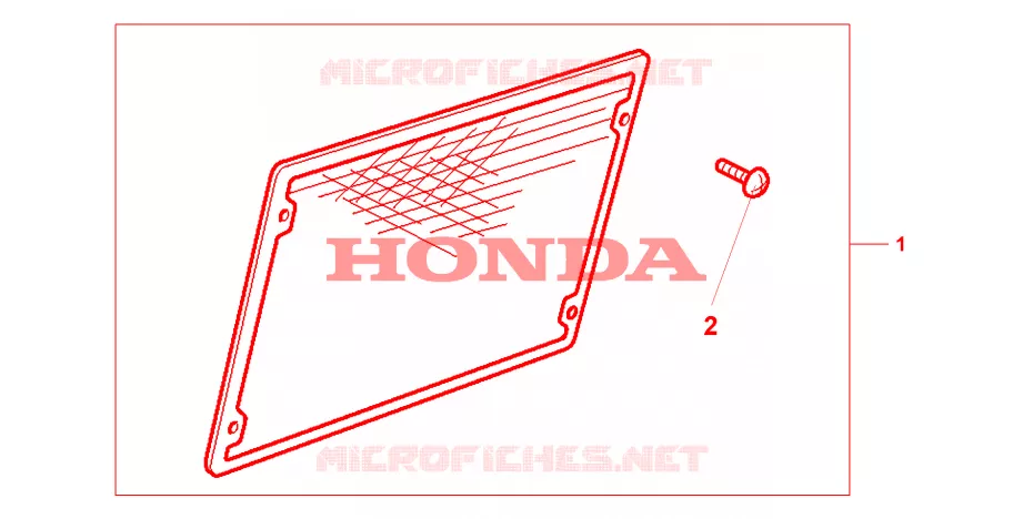 GRILLE DE RADIATEUR CHROME Honda MOTO 1500 GOLD-WING 2001  GL1500C1