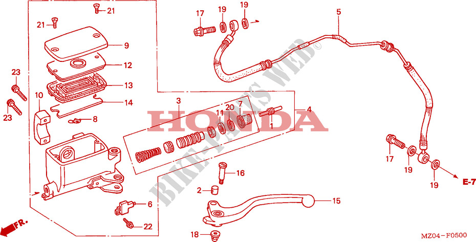 MAITRE CYLINDRE pour Honda VALKYRIE 1500 F6C 2002