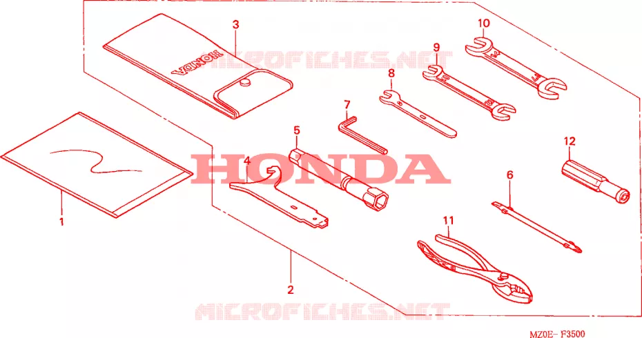 OUTIL Honda MOTO 1500 GOLD-WING 2001  GL1500C1
