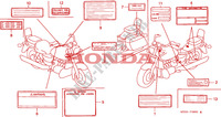 ETIQUETTE DE PRECAUTIONS pour Honda VALKYRIE 1500 F6C 1997